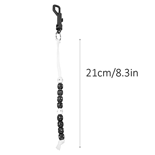 Contador de Puntos con Cadena de Cuentas Pissente en Nylon Negro o Rosa, con Piedras Artificiales Brillantes, Fácil de Transportar miniatura 5