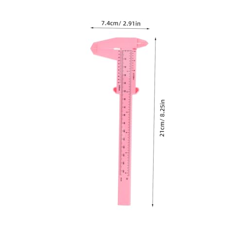 Calibrador manual plástico LIFKOME 4 piezas rosa miniatura 2