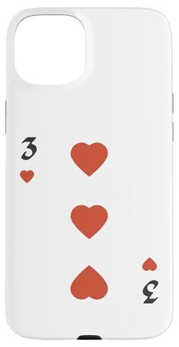 Three Of Hearts �f�b�L �I�u �J�[�h �n���E�B�[�� �O���[�v �R�X�`���[�� �X�}�z�P�[�X iPhone 15 Plus �p