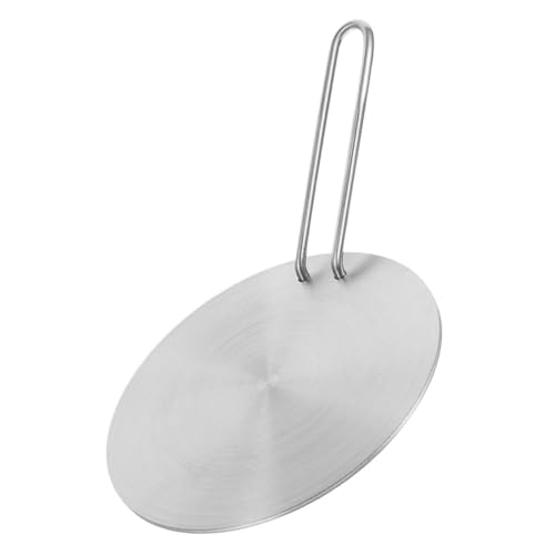 HOMOBABE Placa De Inducción para Cocina Difusor De Calor De Acero Inoxidable Adaptador De Placa De Inducción para Uso Vitrocerámica para Cocinar Utensilios Sin Base Magnética