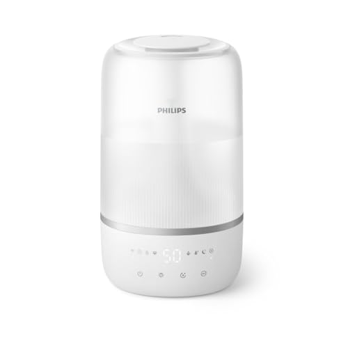 Philips Humidifier, Compact yet Powerful, 3L, Top Fill, Extra High Visible Mist, 250 ml/h, 32H Runtime, Ultra Quiet, Night Light, Smart Scheduler, for Rooms up to 38m2, White (HU1509/00) Philips Humidifier, Compact yet Powerful, 3L, Top Fill, Extra High Visible Mist, 250 ml/h, 32H Runtime, Ultra Quiet, Night Light, Smart Scheduler, for Rooms up to 38m2, White (HU1509/00)