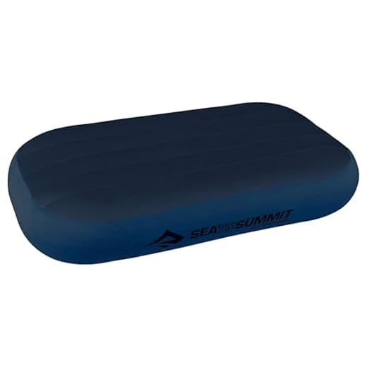 Campingkissen - Reisekissen I Aufblasbares Kissen für die Reise, Camping, Trelkking, Strand I Strandkissen, Kopfkissen, Schwimmkissen I Dunkelblau I mit Bezug 4 Sea to Summit Aeros Premium Pillow Deluxe - Kopkissen