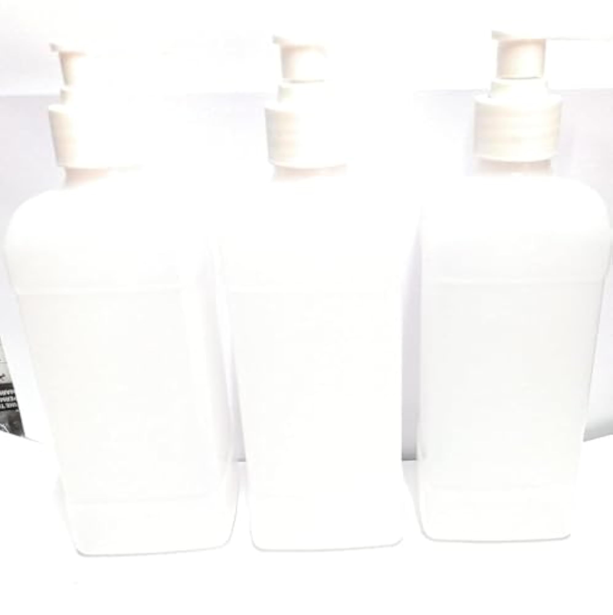 500ml Frosted Plastic Liquid Dispenser Bottles, Pack of 3