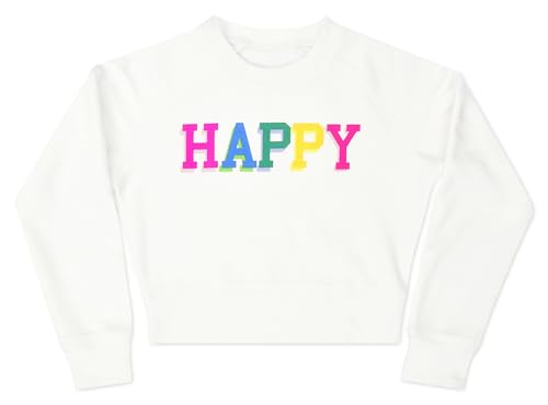 iscream Big Girls Softest Puff Fleece Crewneck Fun Graphic Sweatshirt - Chill Vibes Collection2