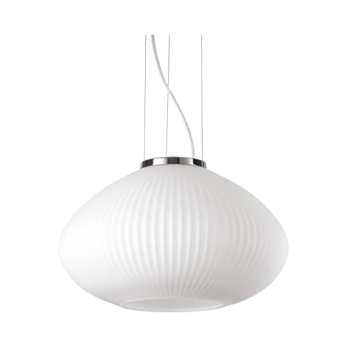 Ideal Lux PLISSE plafonnier globe chrome 35cm ambiance douce