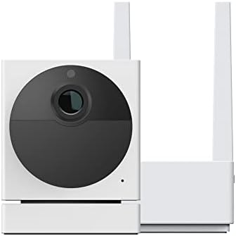 Wyze Cam Outdoor Starter Bundle (Base Station and 1 Cam), 1080p HD Indoor/Outdoor Wire-Free Smart Home Camera with Night Vision, 2-Way Audio, Works with Alexa & Google Assistant, White with Camo Skin