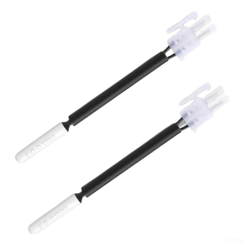 Sensor de temperatura para Kenmore para frigorífico, sustituye a WPW10384183, calibración precisa, fácil instalación, color blanco y negro (2 unidades)