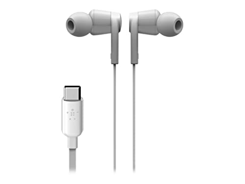 Belkin Écouteurs Rockstar avec connecteur USB-C pour Samsung Galaxy Note10, Note10+, S10, S10+, S10e, Google Pixel 3, 3XL, iPad Pro, Oculus Quest 2 et Autres (écouteurs Intra-Auriculaires USB-C)