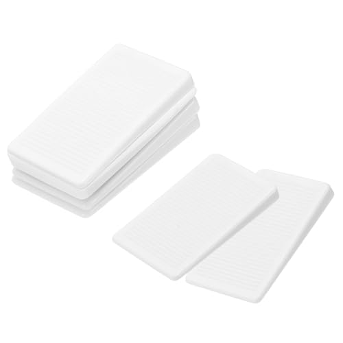 QUARKZMAN 6 Pcs Niveladores Muebles, Calzas Mesa Flexibles Plástico Blanco, Cuña Niveladora Multiusos Firme Y Antideslizante para Mesas Desniveladas, Patas Cómoda Y Puertas, Altura 5mm