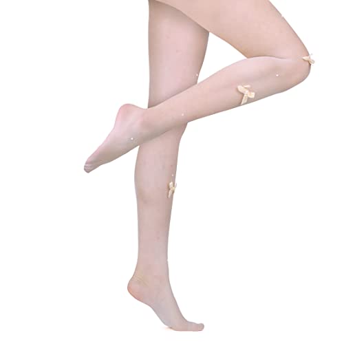 Image of Benefeet Sox Womens Sheer Tights Sexy High Waist Pantyhose Patterned Transparent Nylon Silk Thin Stockings