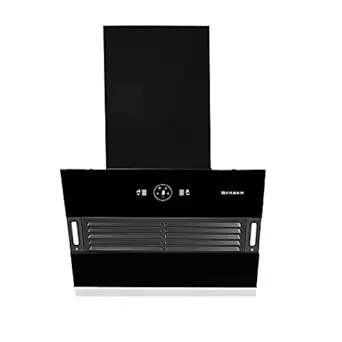Faber 60 cm 1200 m3/hr Slant, Filterless Auto Clean Chimney, 12Yr Warranty on Motor(2Yr Comprehensive)|| Italian Design (HOOD VERTIGO?FL SC AC BK?60, Touch & Gesture Control, Black)