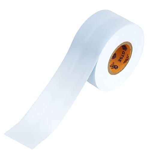 Image of GTSE Wide White Electrical Tape, 3-Pack - Waterproof, Industrial Grade Vinyl, 2 in x 66ft- Strong Self-Adhesive PVC Electric Tape for Wire Insulation, 7 Mil, 600V - UL /CSA Listed
