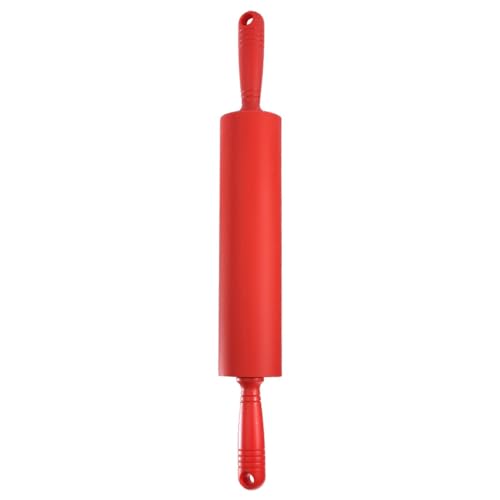 Ousyaah Classic Silicone Rolling Pin, Dough Roller for Fondant, Pie Crust, Cookie and Pastry, Essential Kitchen Baking Utensil, Non-Stick Surface Plastic Handle Rolling Pin (20 Inches)