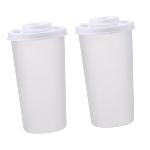 OFFSCH 2Pcs Clear Kitchen Mini Spice Bottles Lightweight Plastic for Seasoning Condiments for Home Use Picnic and Kitchen Organization