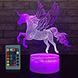 JMLLYCO Unicorn Gifts Night Light Kids Room LED Decor Unicorn Lamp with Remote control/16 Colors as