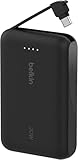 【Amazon.co.jp限定】Belkinモバイルバッテリー(10000mAh 20W USB-Cケーブル内蔵) 3C対応CCC PD対応 PPS対応 iPhone 17,16~12対応&Android対応 2台同時充電 PSE認証 軽量&コンパクト機内持込可能 アウトドア/災害/緊急用 メーカー保証2年 ブラック BPB021fqBK-A ※Amazon.co.jp限定 壁紙ダウンロード付き