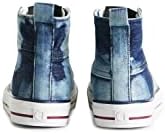 Desigual Women's Shoes 4 Woman Denim Sneakers HIGH, Blue, 5.5 | Image 1