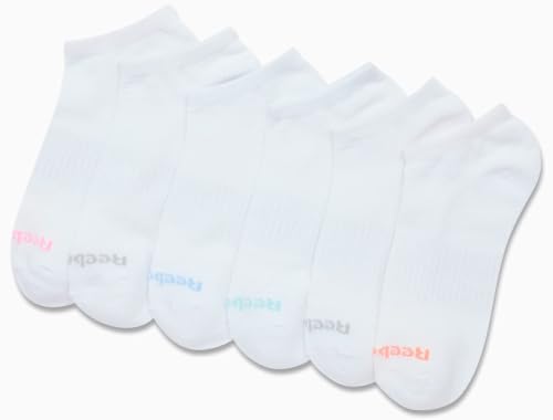 Image of Reebok Womens Low Cut Socks 6 Pack Lightweight Performance Athletic Socks | Performance Stretch, Lightweight and Breathable Toe Seam with Arch Support