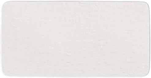 Villeroy & Boch Manufacture Rock Blanc Rectangular Serving Platter White for Meat, Fish and Vegetables, Premium Porcelain | White porcelain serving plate, matte slate texture, dishwasher and microwave safe, showcases meat, fish, or vegetables