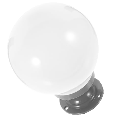 BIUDECO Pantalla de Lámpara de Poste Forma de Globo Resistente al Polvo con Construcción Duradera de Acrílico para Exteriores y Decoración de Jardín