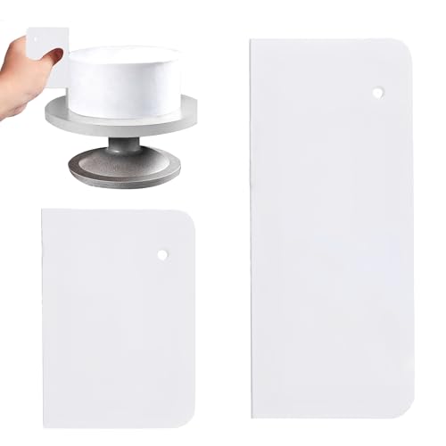 2Pack Professional Cake Scraper Buttercream Smoother, Cake Decorating Supplies - Cake Smoother, Cake Icing Smoother Cutters Smoother Tool for Cake Cream Baking Decorating