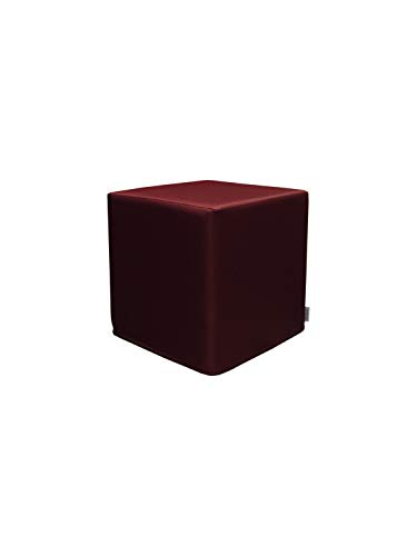 PanQube Modul 8-DR Pufa VERONA 45 Fußschemel ohne Stickerei, Dark Rot, 45cm x 45cm x 45cm