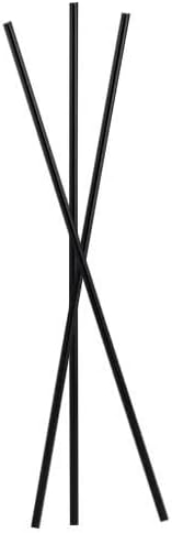 7.5 inch Black Plastic Coffee Stirrer – Durable Disposable Drink Stirrers for Mixing Hot and Cold Beverages at Coffee Shops, Cafes, Offices, Parties, Events, and Catering (2400)