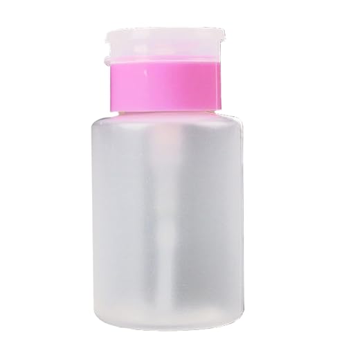 Transparent 150ml Nail Liquid Bottle Pump Head Convenient Nail Polish Remover Alcohol Liquid Pump Bottle Nail Polish Removers for Female