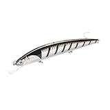 leurre tide minnow Détails : Longueur : 148 mm 1 leurre Flottant Tide Minnow Slim 22,8 g for la pêche en mer, idéal for Le Bar, la Truite de mer(013)