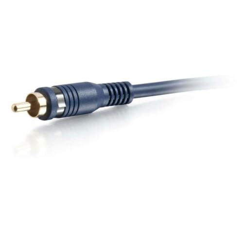 Legrand - C2G Velocity Right Angled Subwoofer Cable, Blue Subwoofer Cable, 12 Foot Ring Angle Audio Cable, 1 Count, C2G 29180 by C2G - Image 3
