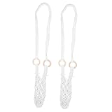 TOYANDONA 2 Piezas Bolsa Colgante de Algodón para Botellas de Vino Tejida Resistente Almacenamiento Decorativo Multifuncional para Cocina y Hogar de Unidades Blanco