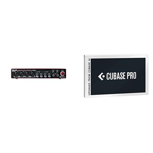 Steinberg UR44C USB 3.0 Audio-Interface + Cubase Pro 13 Upgrade von Cubase AI 12/13 (Performance optimiert, MIDI Remote Integration, inkl. Cubasis LE und Steinberg Plus Software-Paket), Red