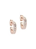 Ted Baker Women's Small Crystal Hoop Earrings, rose, Clr Crystal, Rose Gold, One Size
