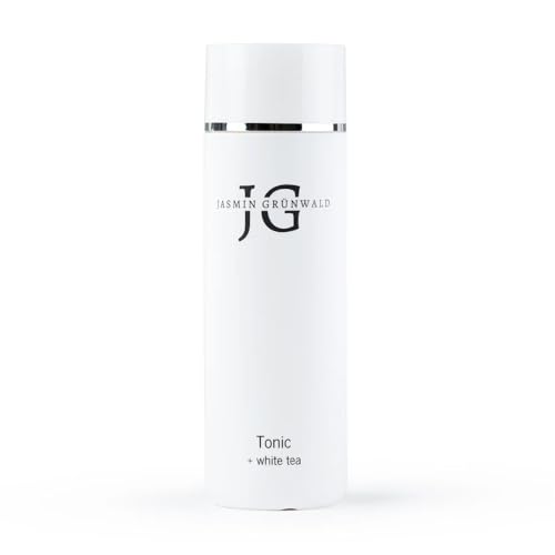 Jasmin Grünwald Tónico facial antiedad natural con extracto de té blanco y AHA, 200 ml, refrescante, clarificante y vegano, para todo tipo de piel