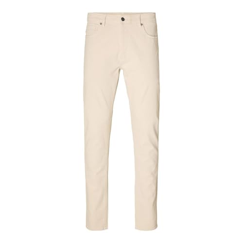 Jeans Slim Leon 6402 Selected Homme en Denim Écru Doux Premium