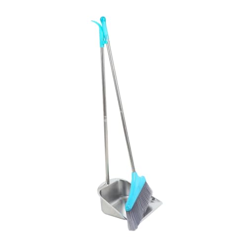 Didiseaon 1 Set Stainless Steel Broom Standing Dustpan Floor Sweeping Brooms Outdoor Dust Pan Trash Shovel Garbage Dust Pans Commercial Dust Pan Jumbo Lobby Dustpan Floor Dustpan Pp