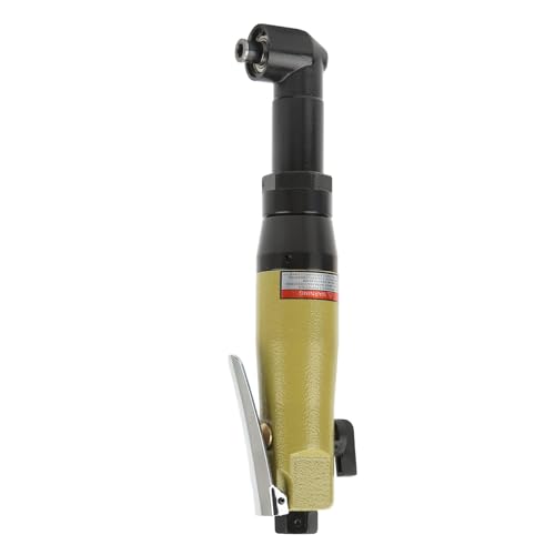 XHTLLO 1/4in Inlet Pneumatic Screwdriver with Elbow Design and Bits, 0.5-0.7?pa Working Pressure 8500rpm No Load Speed High Efficiency Impact Air Screw Driver