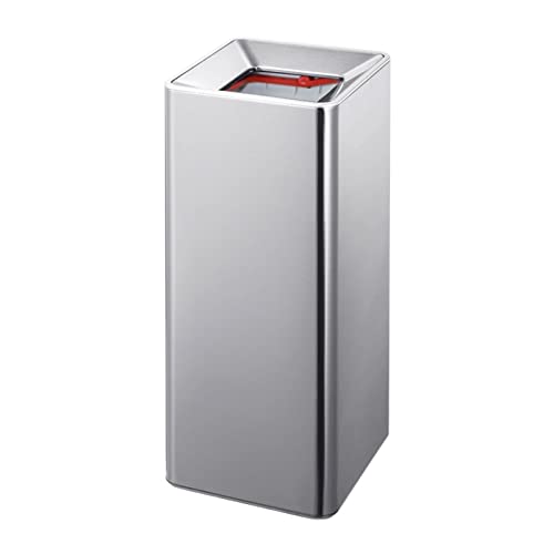 Poubelle de recyclage extérieure pour terrasse et jardin en inox léger 16L