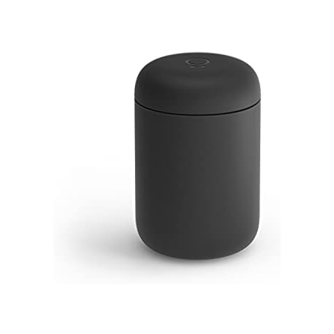 Fellow Carter Everywhere Travel Mug - Wide Mouth Vacuum-Insulated Stainless Steel Coffee and Tea Tumbler with Ceramic Interior, Matte Black, 12 oz Cup Cover