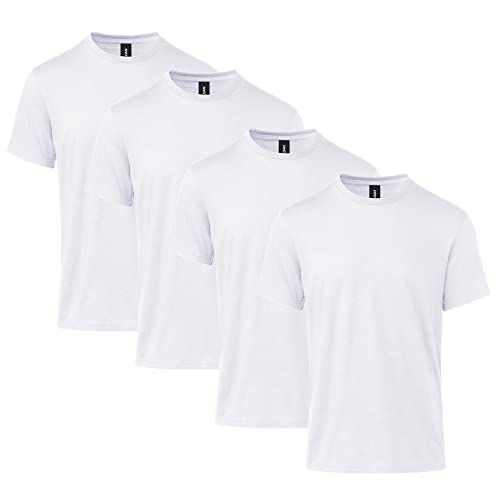 Gildan Adult Softstyle Cvc Short Sleeve T-Shirt, Style G67000, 4-Pack, White, Large #TOP20