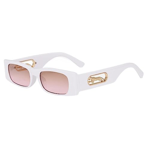 Lunettes de soleil léopard punk classiques monture carrée vintage
