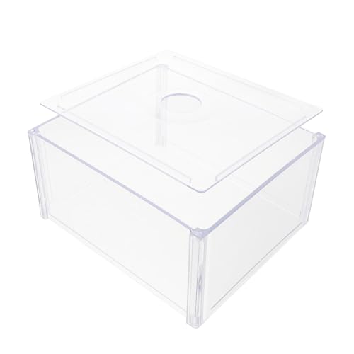 FUNOMOCYA Cubierta Protectora Acrílica Transparente para Báscula Digital de Precisión Accesorio para Pesaje de Joyería y Cocina Caja a Prueba de Viento Ligera y Portátil para Laboratorio