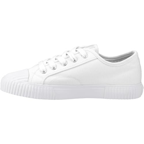 Hush Puppies Female Freya Canvas Trainer, White,7