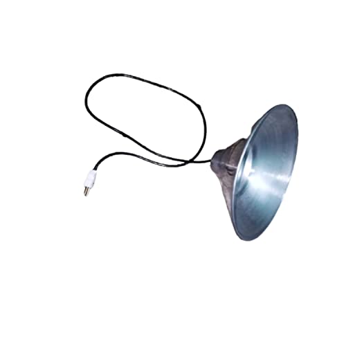 SXK Aluminium Decorative Bulb shade for Indoor and Outdoor|| Carrom board Light||Club Decor|| pack of 1 (9"x5") with 6 Mtr wire,1 Holder and 1 two pin plug