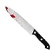 SULOLI Blutverschmiertes Messer Halloween Fake Messer(30.5x4CM),Psychopath, Mörder, Accessoire, Karneval, Mottoparty, Halloween,Cosplay