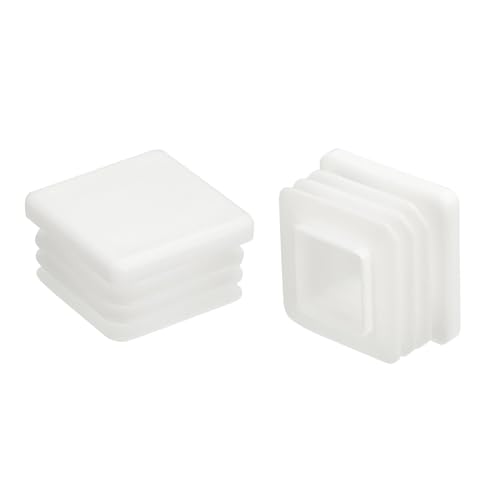 uxcell 8Pcs 25mmx25mm(0.98inch) Plastic Tubing Plug Square Post End Caps for Handrail Stair Newel Guardrail Tube White - Image 4