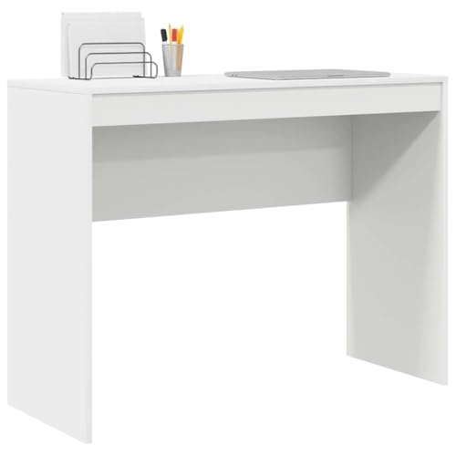 vidaXL Schreibtisch Weiß 100 x 40 x 76 cm, Wohnzimmer, Moderner Schreibtisch Für Zuhause, Kompakt, Langlebiges Schreiben, Minimalist für Studenten, Funktional für Kinder