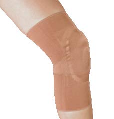 Alpha Medical Elastic Compression Knee Brace with Visco Patella Support Sport Knee Brace Active Knee Support Knee Pain X-Large Beige