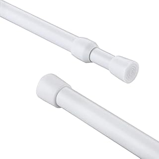 SHOPANTS Extendable Curtain Rod Tension Pole Metal Extendable Tension Curtain Rail Pole Rod Easy Fitting For Net Curtains Shower Curtains or Voile Length 40cm-70cm