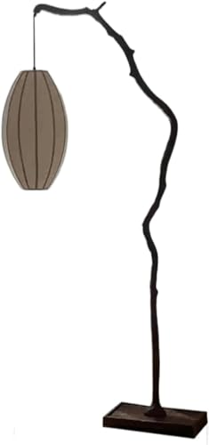 AMULONG Retro Lámpara de Pie Lámpara De Pie De Estilo Chino, Lámpara De Pie, Lámparas Altas De Resina De Metal Vintage con Pantalla De Lino, Lámpara De Poste Alto Lámpara de Pie para Salón